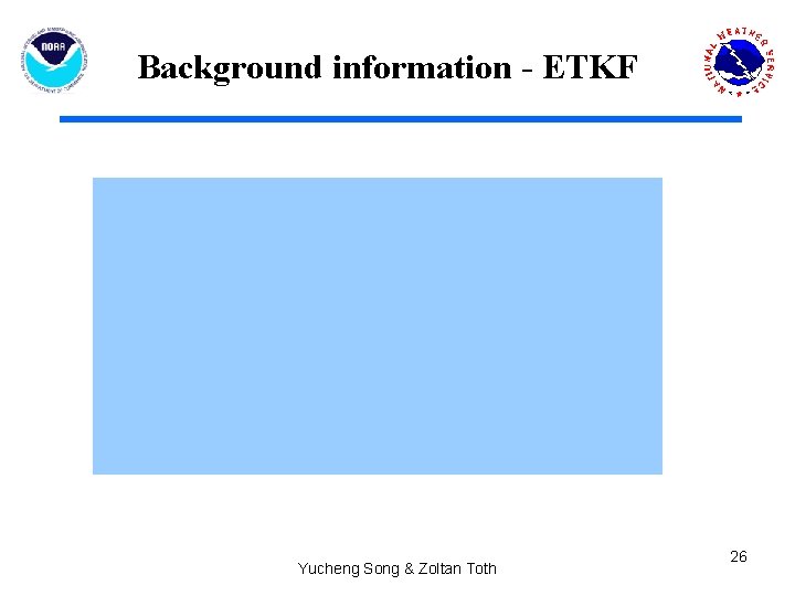 Background information - ETKF Yucheng Song & Zoltan Toth 26 