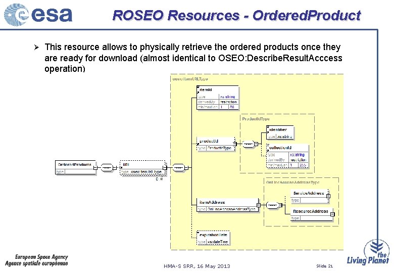 ROSEO Resources - Ordered. Product Ø This resource allows to physically retrieve the ordered