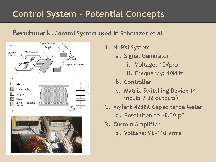 Control System - Potential Concepts Benchmark - Control System used in Schertzer et al