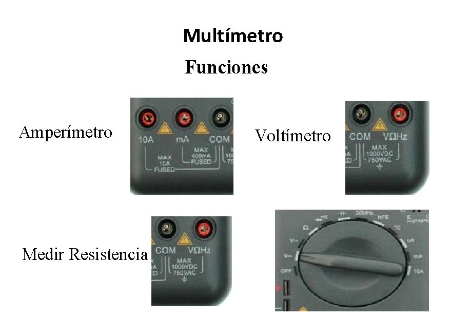 Multímetro Funciones Amperímetro Medir Resistencia Voltímetro 