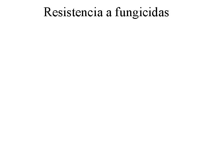 Resistencia a fungicidas 