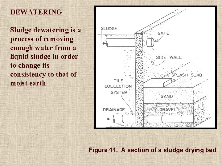 DEWATERING Sludge dewatering is a process of removing enough water from a liquid sludge