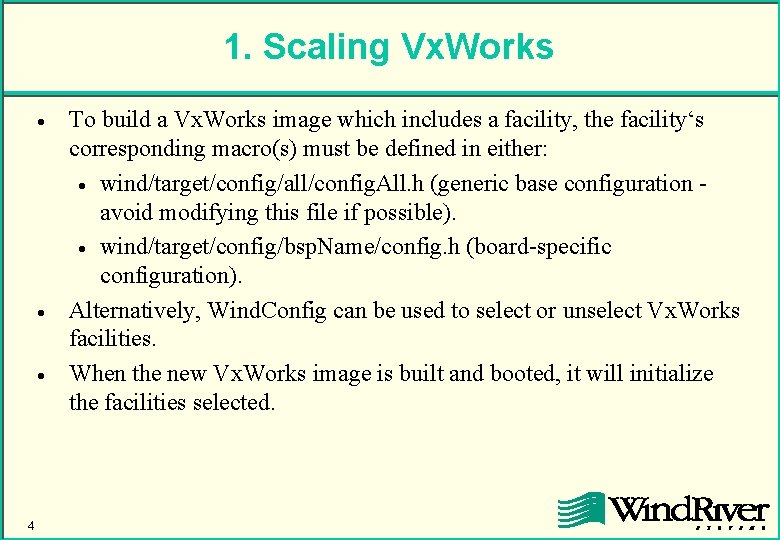 1. Scaling Vx. Works · · · 4 To build a Vx. Works image