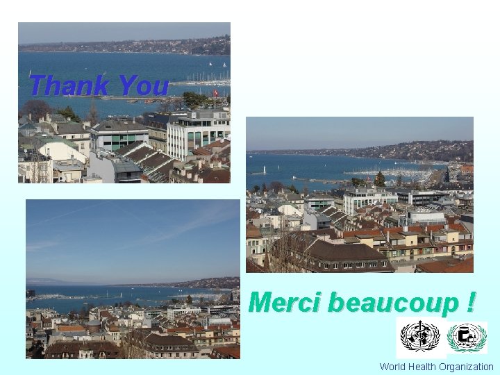 Thank You Merci beaucoup ! World Health Organization 