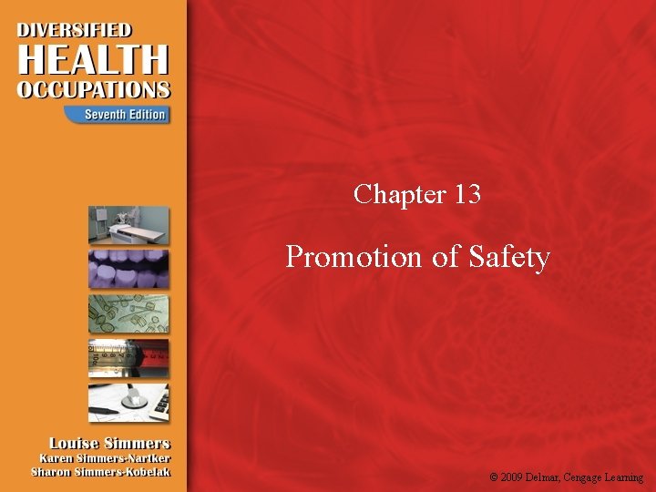 Chapter 13 Promotion of Safety © 2009 Delmar, Cengage Learning 