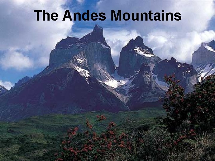 The Andes Mountains 