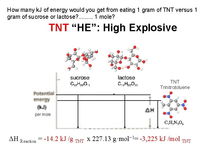 How many k. J of energy would you get from eating 1 gram of