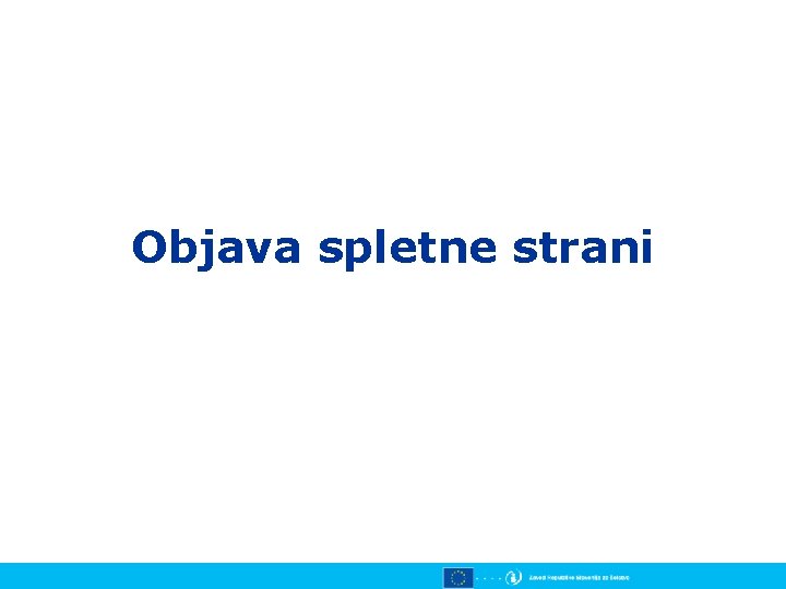 Objava spletne strani 