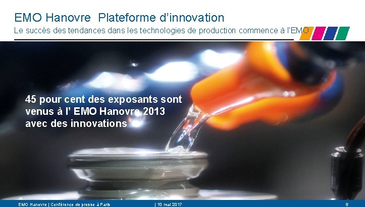 EMO Hanovre Plateforme d’innovation Le succès des tendances dans les technologies de production commence EMO Hanovre Plateforme d’innovation Le succès des tendances dans les technologies de production commence