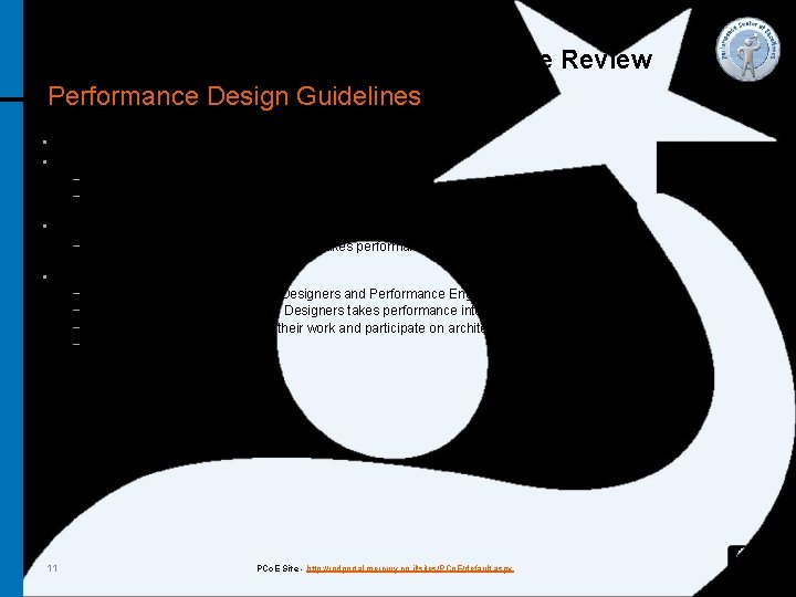 Architecture, Design Guidelines & Code Review Performance Design Guidelines SDLC Phase: Design • Pre-requisites