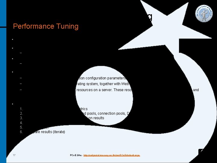 Measuring, Testing & Tuning Performance Tuning • SDLC Phase: Develop, Test, Deploy, Maintain •