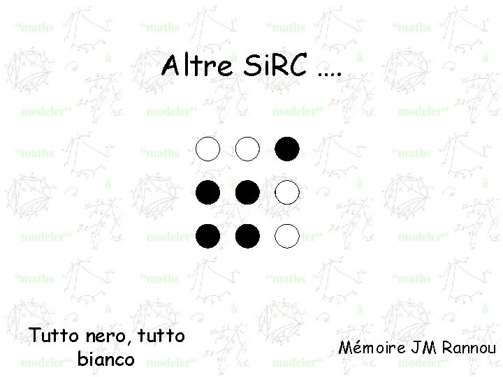 Altre Si. RC …. Tutto nero, tutto bianco Mémoire JM Rannou 