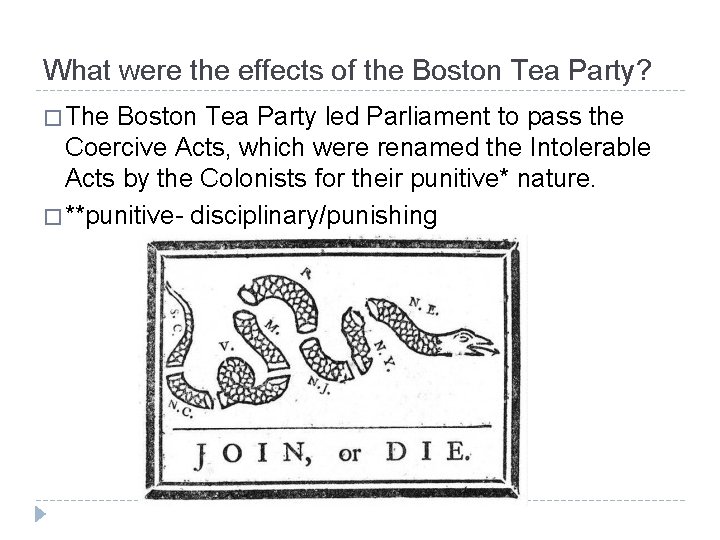 What were the effects of the Boston Tea Party? � The Boston Tea Party