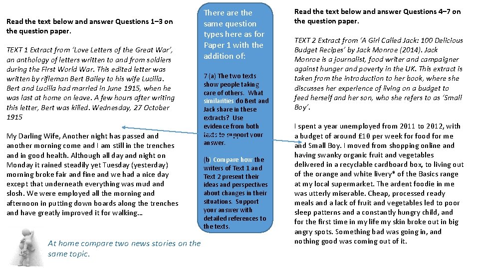 Read the text below and answer Questions 1– 3 on the question paper. TEXT