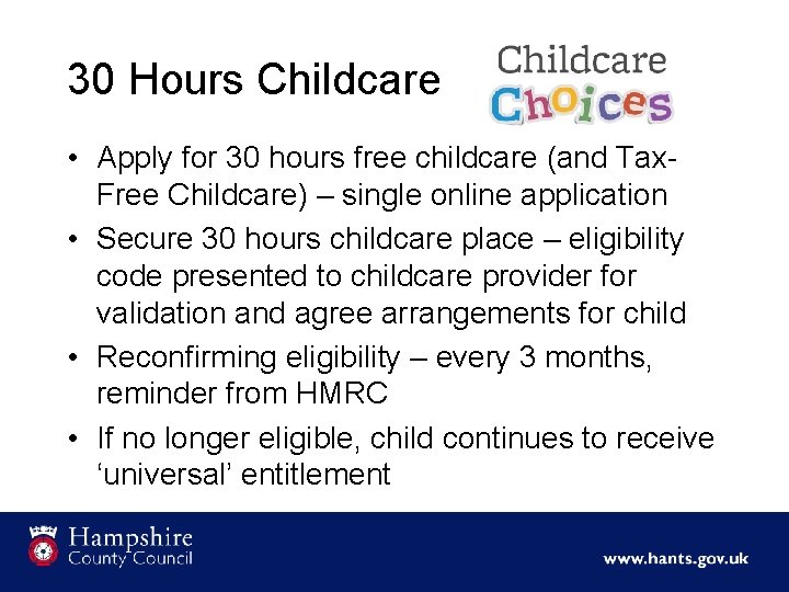 30 Hours Childcare • Apply for 30 hours free childcare (and Tax. Free Childcare)