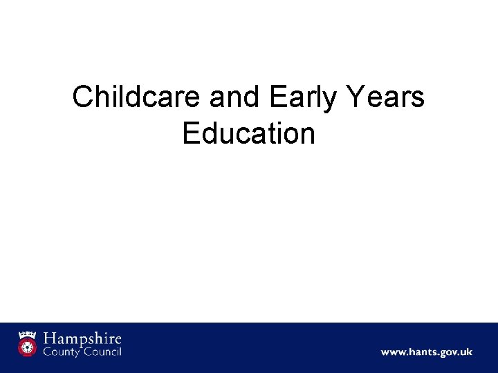 Childcare and Early Years Education 