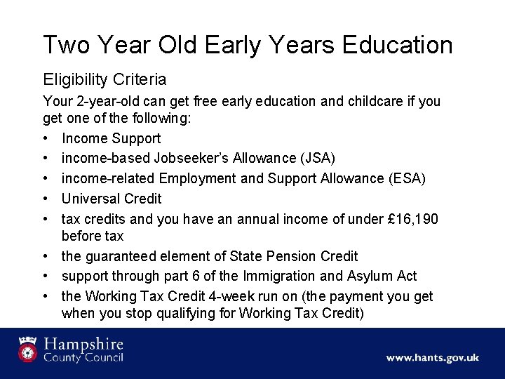 Two Year Old Early Years Education Eligibility Criteria Your 2 -year-old can get free