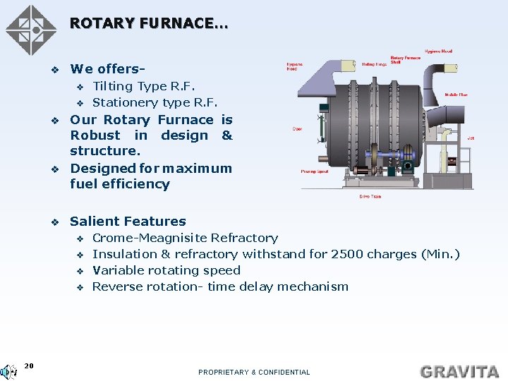 ROTARY FURNACE… v We offersv v v Our Rotary Furnace is Robust in design