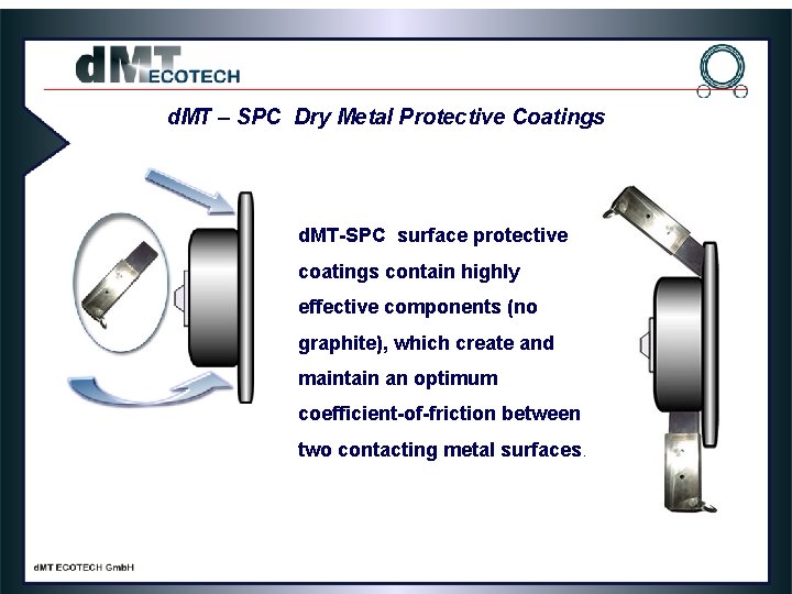 d. MT – SPC Dry Metal Protective Coatings d. MT-SPC surface protective coatings contain