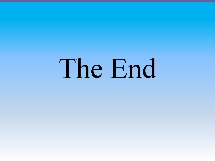 The End 