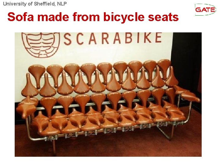 University of Sheffield, NLP Sofa made from bicycle seats 