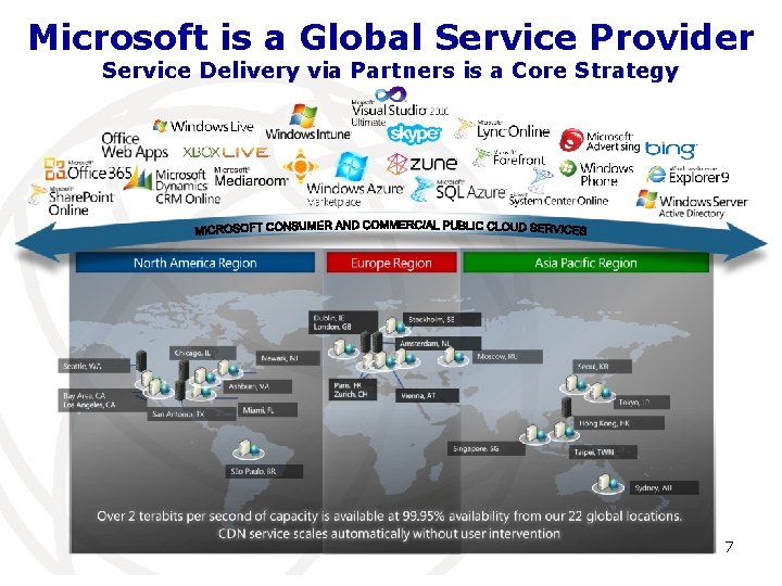 Microsoft is a Global Service Provider Service Delivery via Partners is a Core Strategy