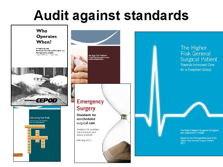 Audit against standards Audit against standards