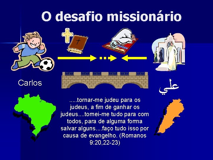 O desafio missionário ﻋﻠﻲ Carlos. . . tornar-me judeu para os judeus, a fim