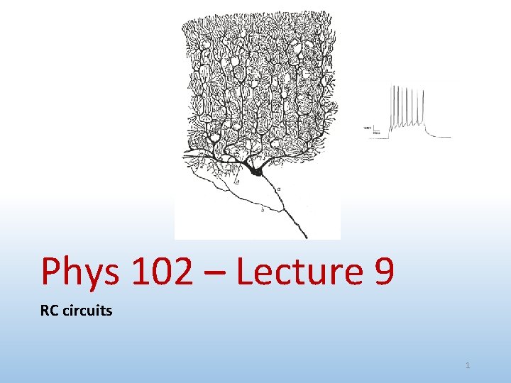 Phys 102 – Lecture 9 RC circuits 1 