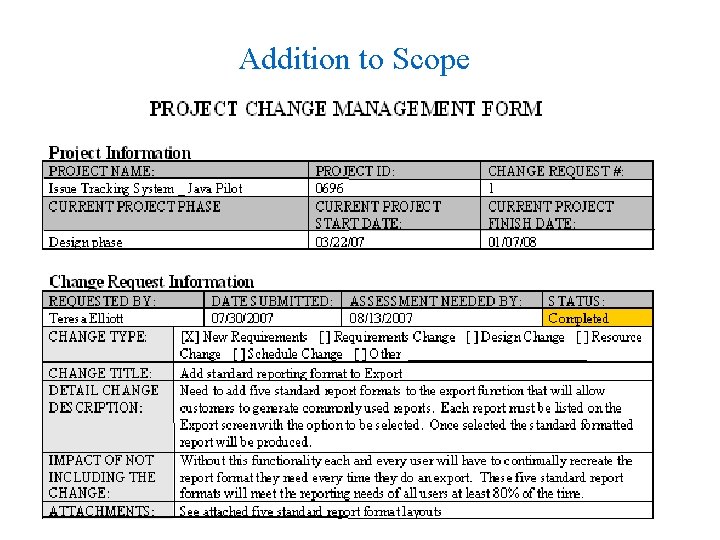 Addition to Scope 