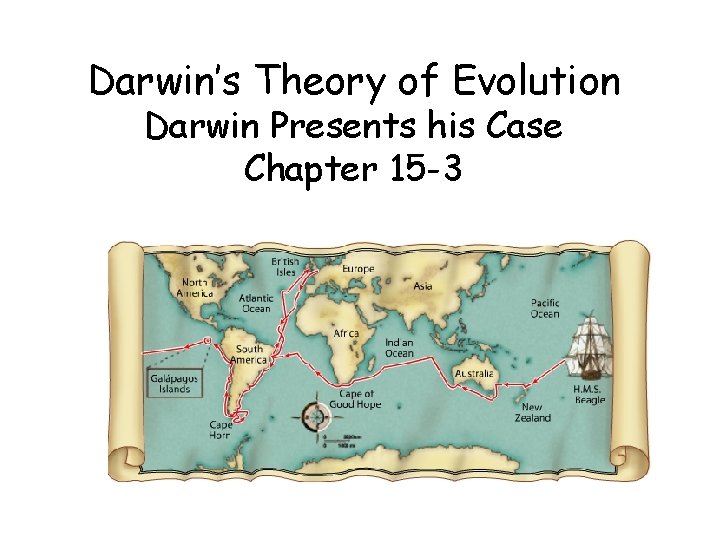 Darwin’s Theory of Evolution Darwin Presents his Case Chapter 15 -3 