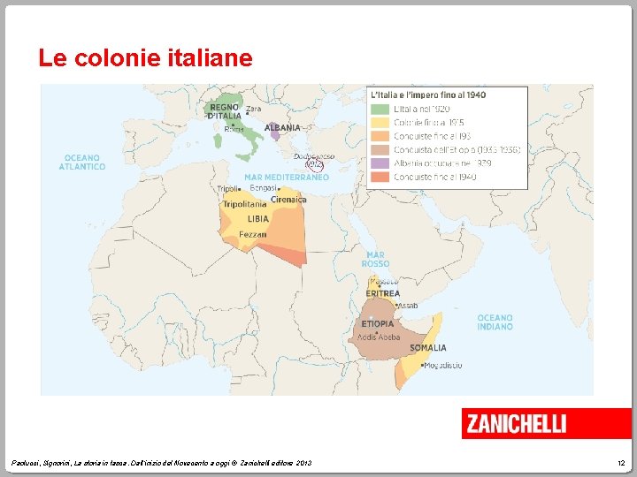 Le colonie italiane Paolucci, Signorini, La storia in tasca. Dall’inizio del Novecento a oggi