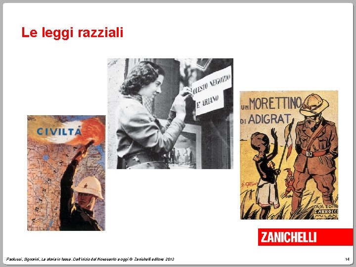 Le leggi razziali Paolucci, Signorini, La storia in tasca. Dall’inizio del Novecento a oggi