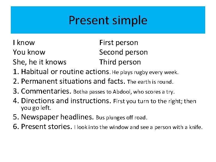 VERB TENSES DEVELOPED by SUE MCINTOSH 2015 Finite