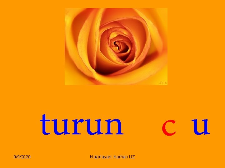 9/9/2020 turun c u Hazırlayan: Nurhan UZ 