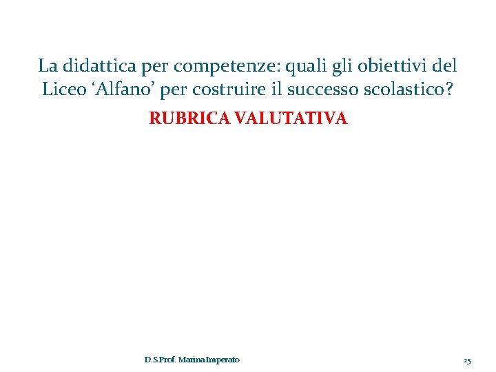 La didattica per competenze: quali gli obiettivi del Liceo ‘Alfano’ per costruire il successo La didattica per competenze: quali gli obiettivi del Liceo ‘Alfano’ per costruire il successo
