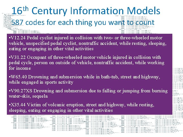 top. Class th 16 Century Information Models I Certain infectious and parasitic diseases II