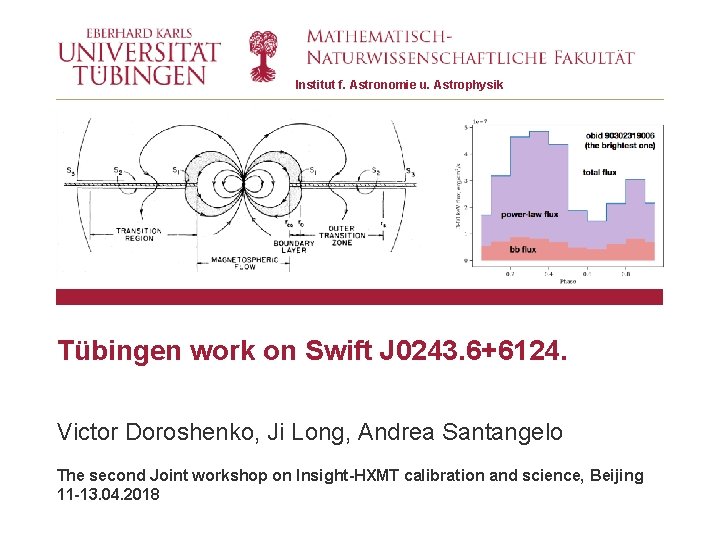 Institut f. Astronomie u. Astrophysik Tübingen work on Swift J 0243. 6+6124. Victor Doroshenko,