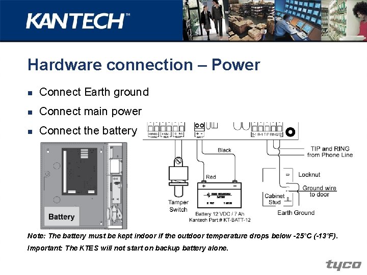 Hardware connection – Power n Connect Earth ground n Connect main power n Connect