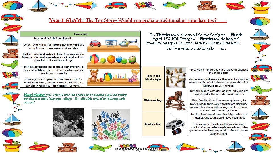 Year 1 GLAM: The Toy Story- Would you prefer a traditional or a modern