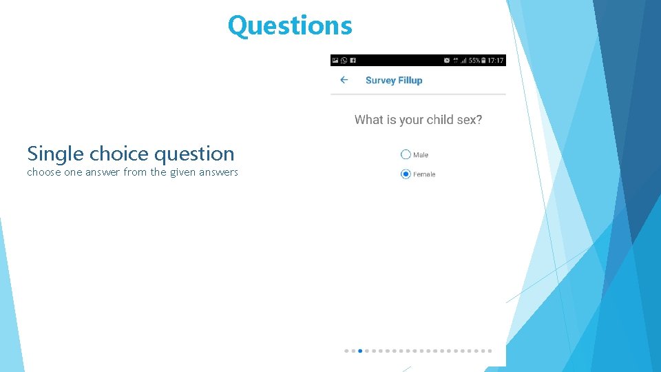 Questions Single choice question choose one answer from the given answers 