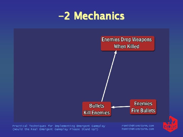 -2 Mechanics Practical Techniques for Implementing Emergent Gameplay (Would the Real Emergent Gameplay Please