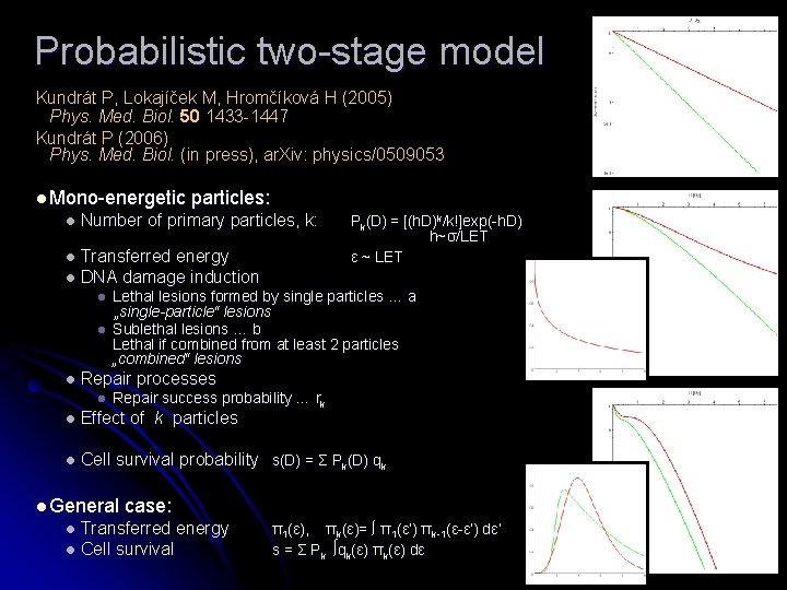 Probabilistic two-stage model Kundrát P, Lokajíček M, Hromčíková H (2005) Phys. Med. Biol. 50