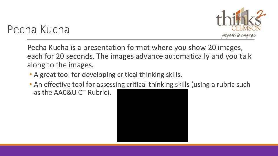 Pecha Kucha is a presentation format where you show 20 images, each for 20