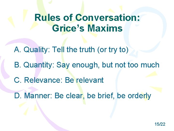 Of conversation rules 10 rules