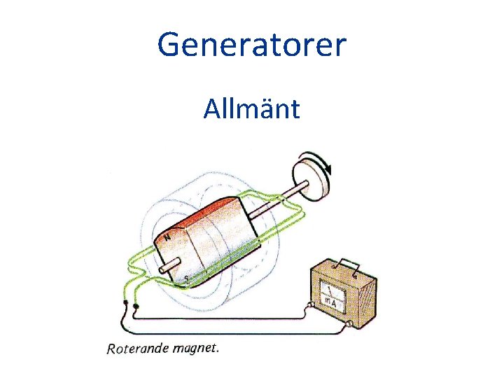 Generatorer Allmänt 