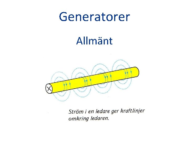 Generatorer Allmänt 