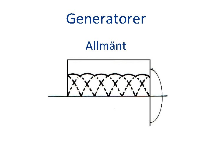 Generatorer Allmänt 