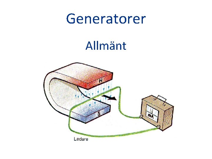 Generatorer Allmänt 