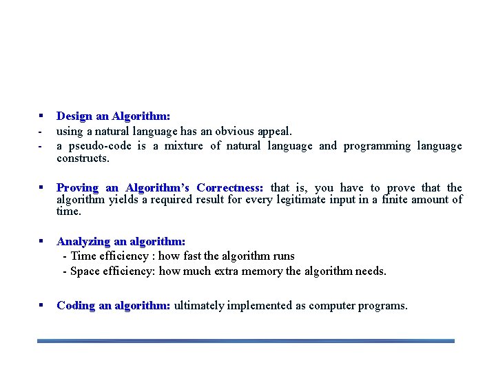 Fundamentals of Algorithmic Problem Solving § - Design an Algorithm: using a natural language
